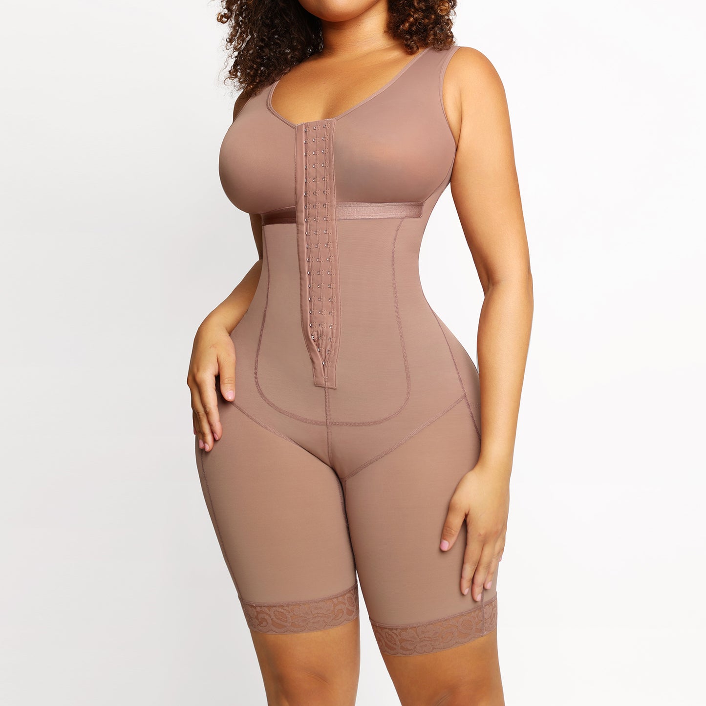 Post surgical compression Faja shape wear in Brown