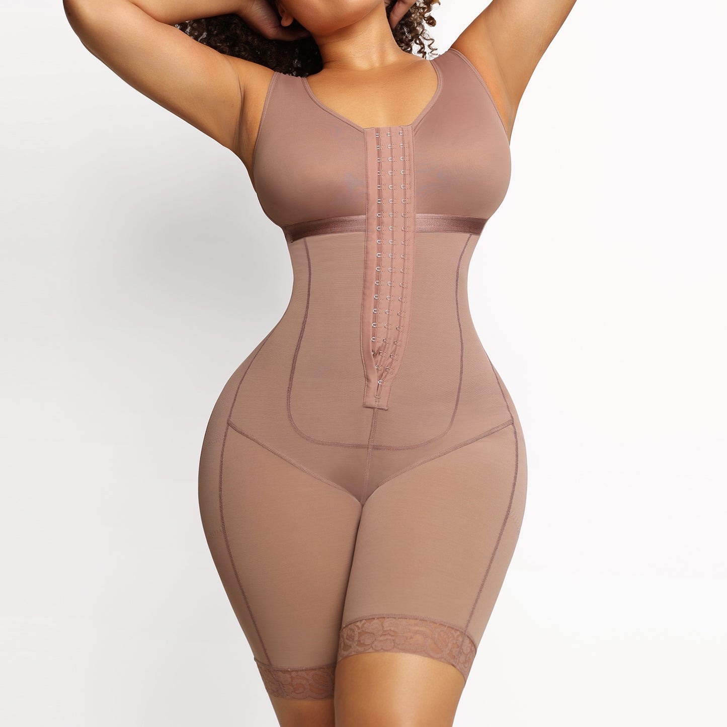 Post surgical compression Faja shape wear in Brown